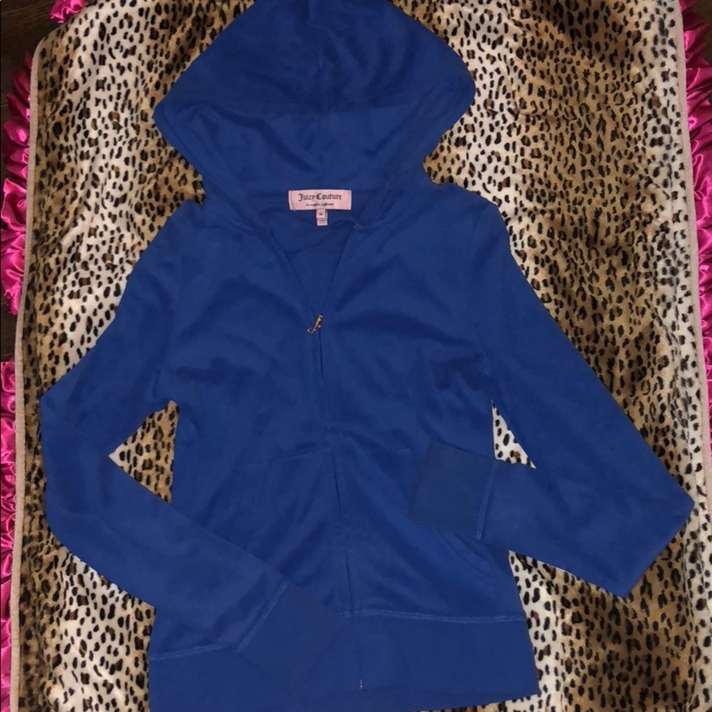 Juicy Couture royal blue medium jacket velour